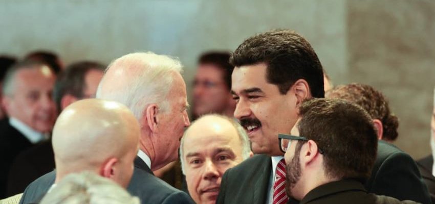 Joe Biden y Nicolás Maduro