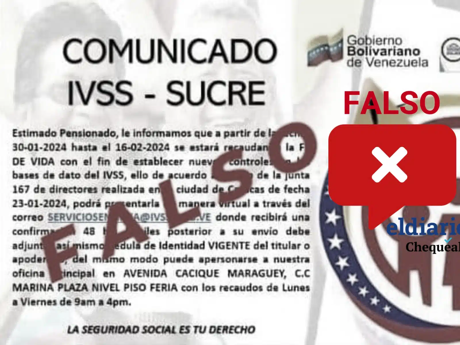IVSS Sucre exige prensentación de la fe de vidas a pensionados