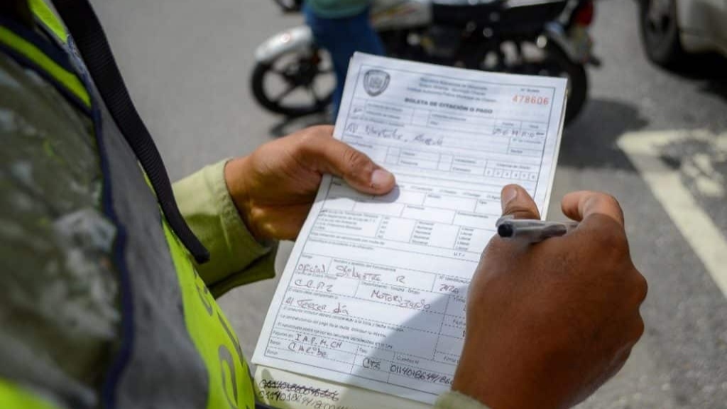 Pago inmediato de una multa de tránsito en Venezuela