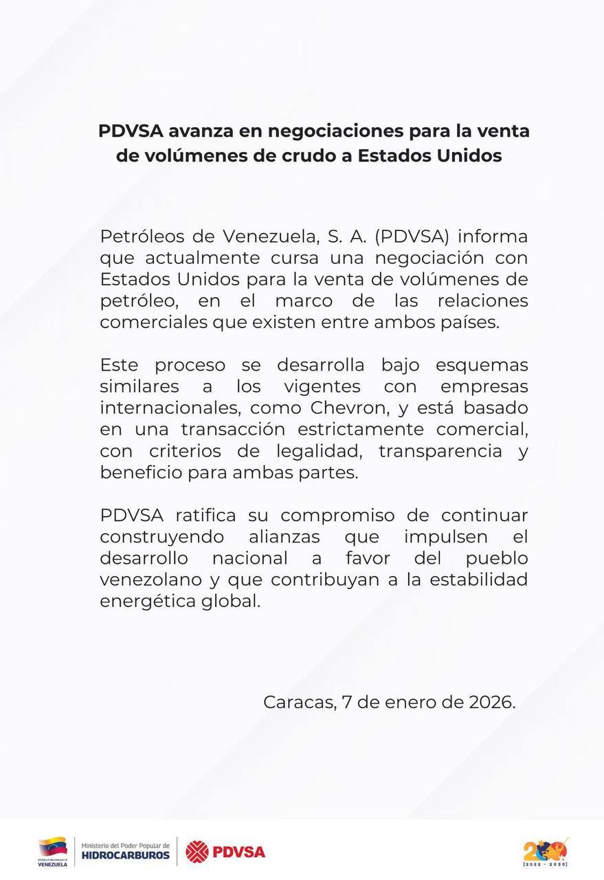 Comunicado de PDVSA