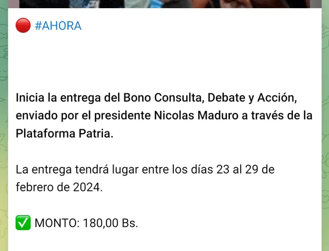 El Segundo Bono Especial 2024 fue anunciado por el Gobierno de Nicolás Maduro
