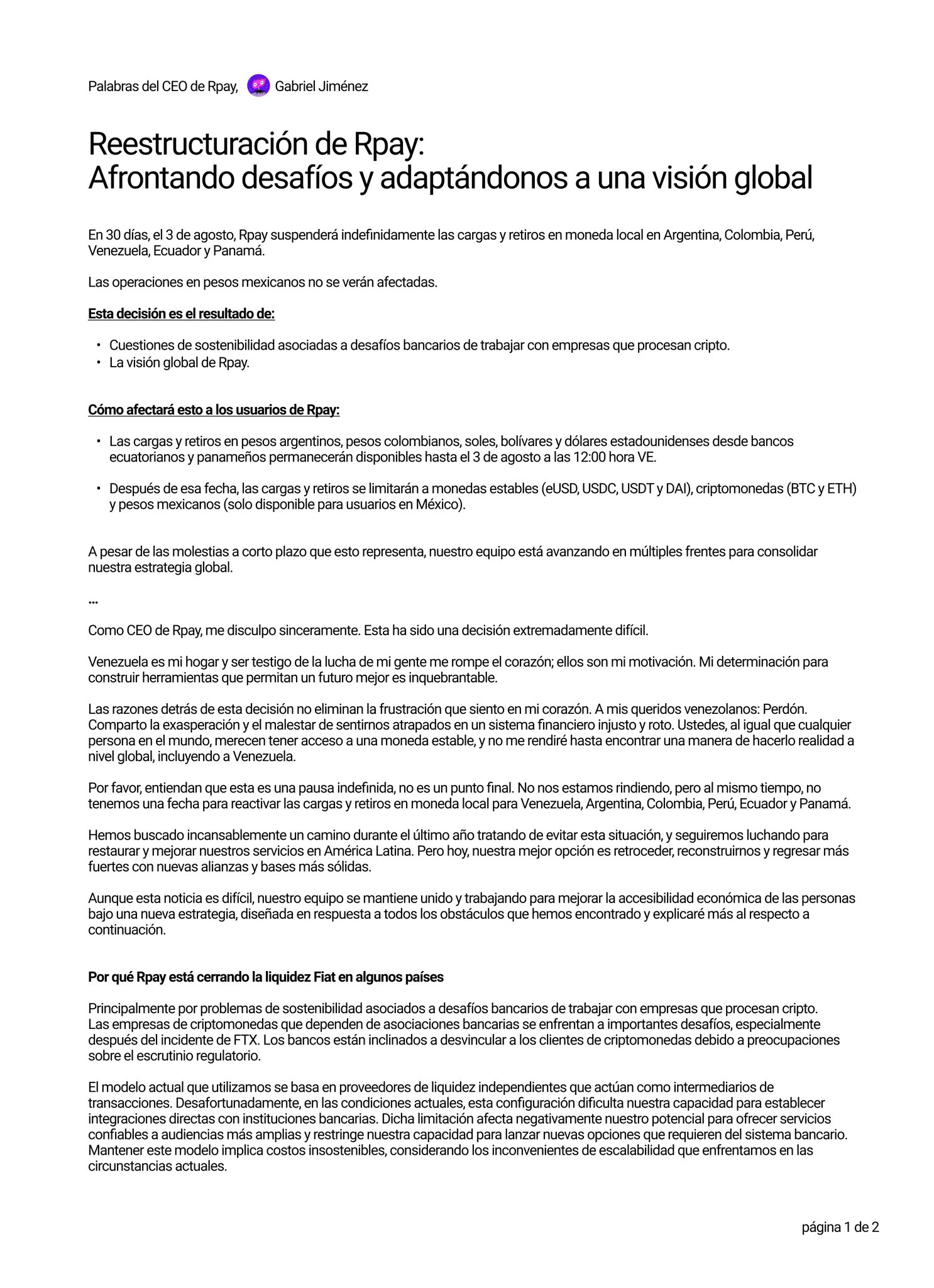 Comunidad Reserve página 1 de 2